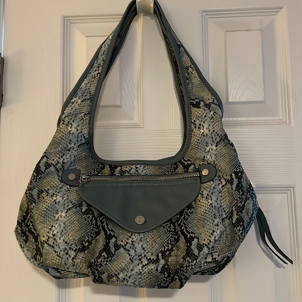 Simply Vera Blue/Grey snakeskin print purse/shoulder bag
